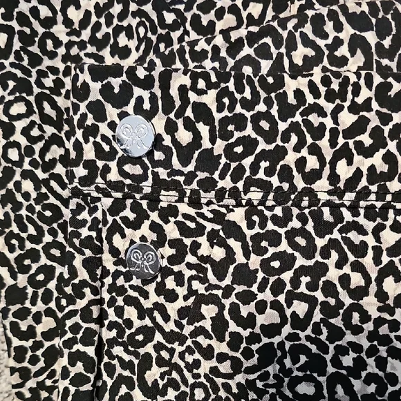 Rafaella Black and White Leopard Print Fabric - Picture 2 of 5